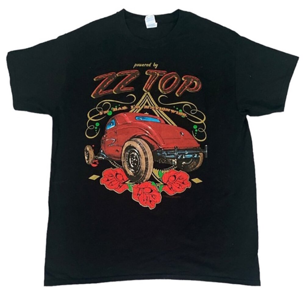 ZZ TOP TOUR 2015 IM BAD IM NATIONWIDE Black Graphic T Shirt in Large